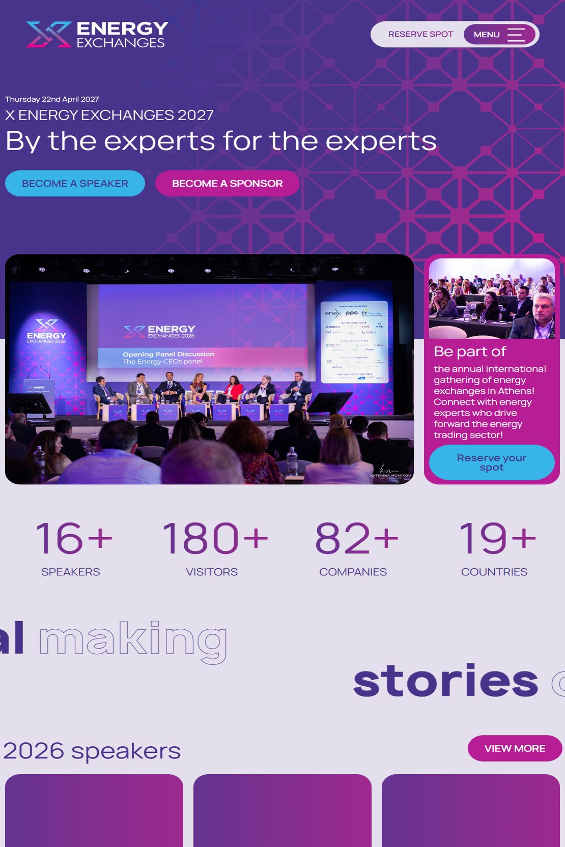 Energy Exchanges - energy conference platform
